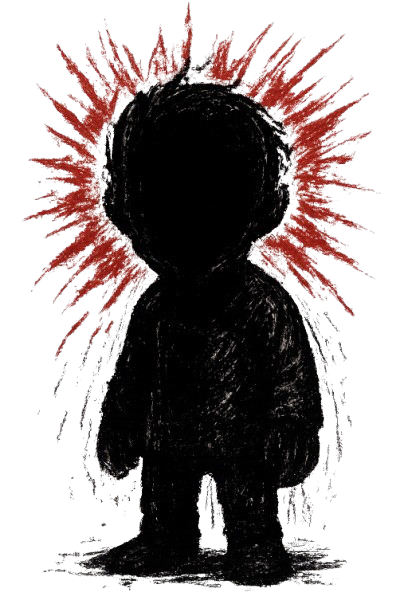 Black & Red Harmful Peekers