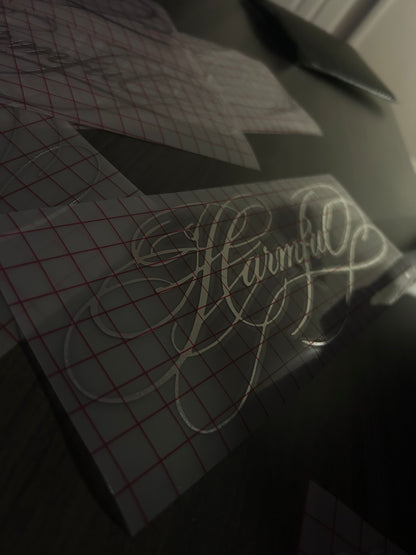 Chrome Calligraphy Script Slapper