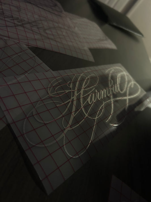 Chrome Calligraphy Script Slapper