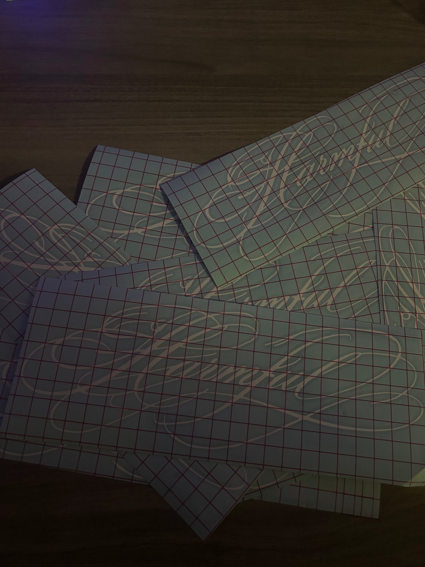 White Calligraphy Script Slapper