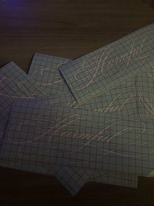 White Calligraphy Script Slapper