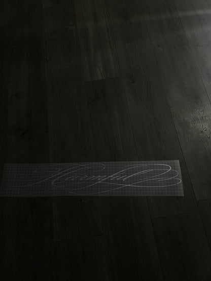 Chrome Calligraphy Script Banner