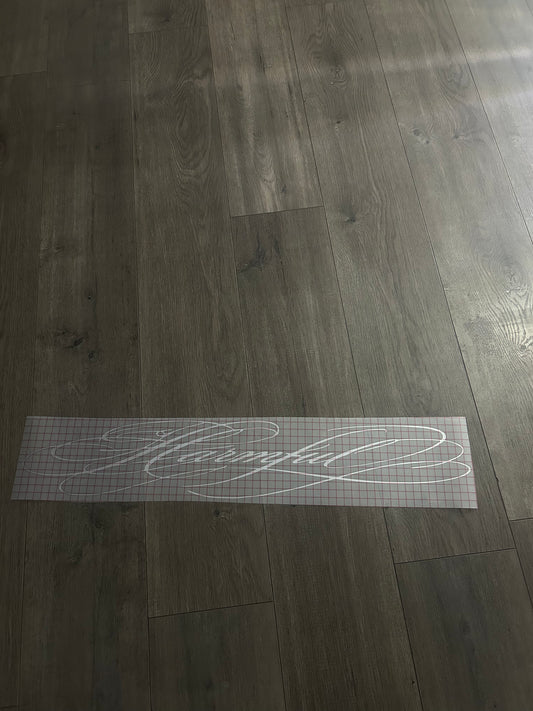 Chrome Calligraphy Script Banner